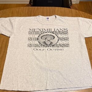 Vintage Meximilians Golf Outing Mens Light Gray Graphic T-Shirt